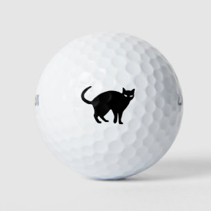 Balles De Golf Halloween Cat Black Spooky Angry Tail Pet Animal