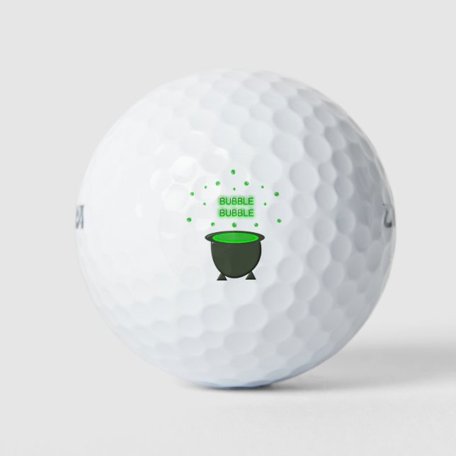 Balles De Golf Halloween Cauldron et Bubbling Green Brew (Devant)