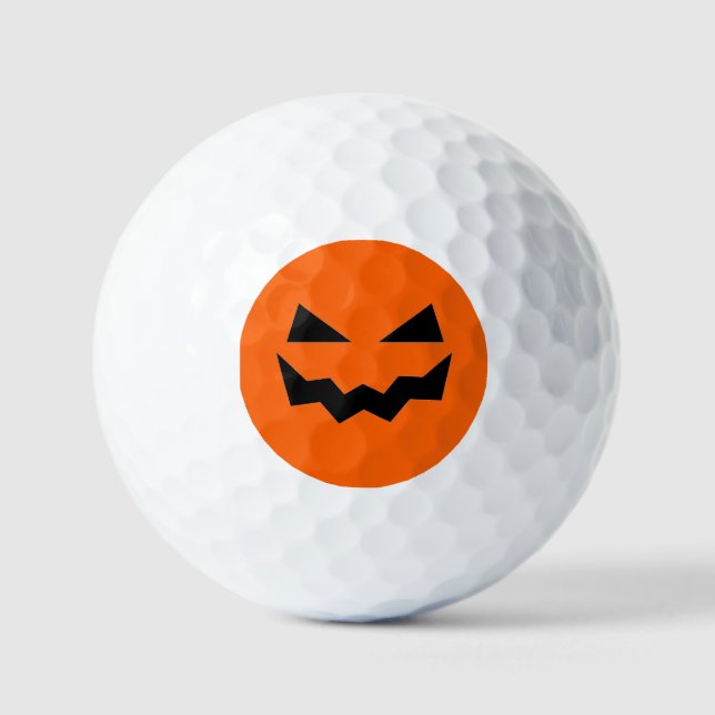Balles De Golf Halloween citrouille (Recto)