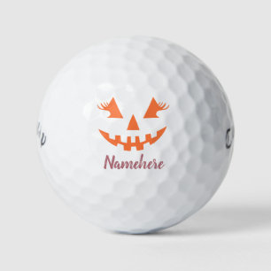 Balles De Golf Halloween Citrouille Jack-o'-lantern fille personn