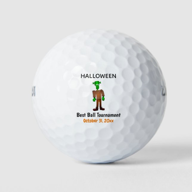 Balles De Golf Halloween Custom Monster Mash Frankenstein (Devant)