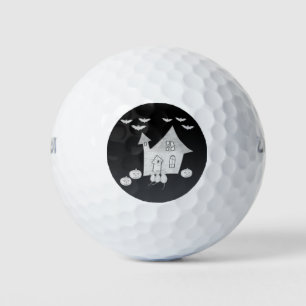 Balles De Golf Halloween la nuit avec Haunted House, chauves-sour