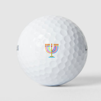 Balles De Golf Hanoukka Menorah Lights Symbole de vacances