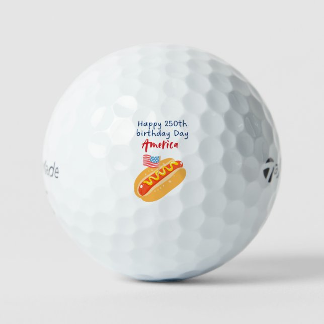 Balles De Golf Happy 250th Birthday America! 1776 - 2026 Playful  (Recto)