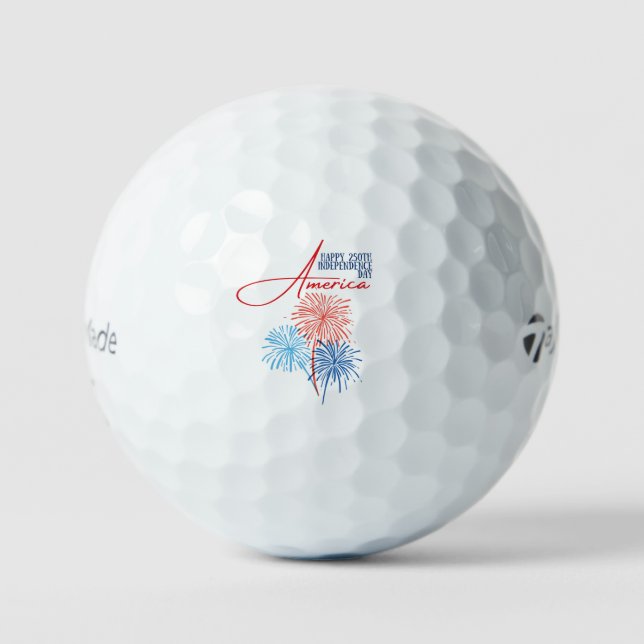 Balles De Golf Happy 250th Independence Day America 1776-2026 (Recto)