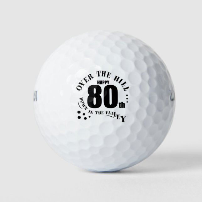 Balles De Golf Happy 80th Birthday (Devant)