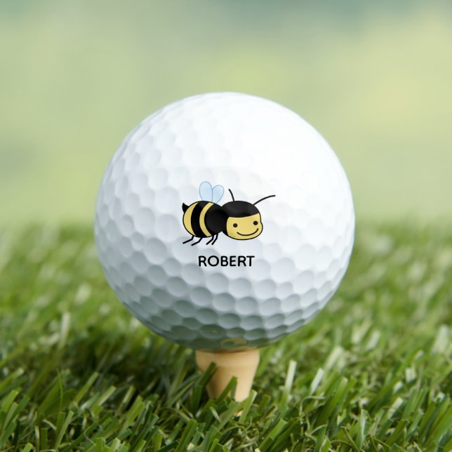 Balles De Golf Happy Bee Nom personnalisé (T-shirt Insitu)