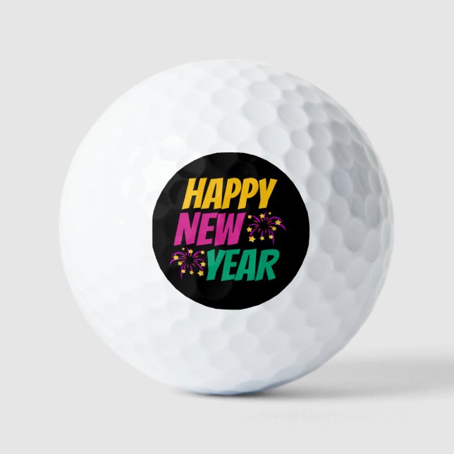 Balles De Golf Happy New Year  (Recto)