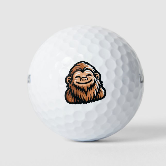 Balles De Golf Happy Sasquatch - Souriant Bigfoot (Devant)