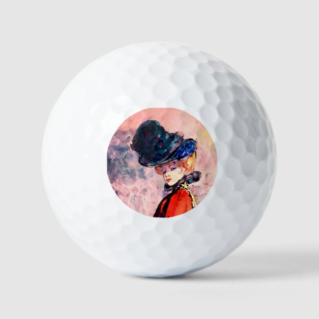 Balles De Golf Henry Somm - Élégant À Red Cape (Recto)