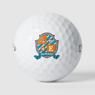 Balles De Golf Heraldry graphique E monogramme Wolf Boules de gol