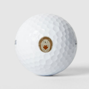 Balles De Golf Hérisson de dessin adorable tenir un coeur