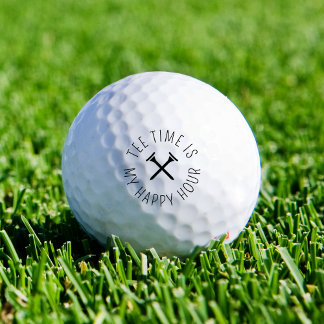 Balles De Golf Heure de départ de golf amusante est mon heure heu