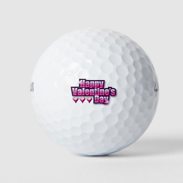 Balles De Golf Heureuse Sainte-Valentin (Créateur téléchargé)