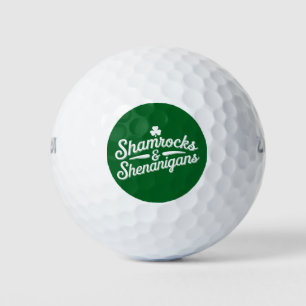 Balles De Golf Heureux Jour de la Saint Patrick Lucky Shamrock&Sh