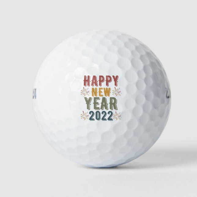 Balles De Golf heureux nouvel an 2022 (Devant)