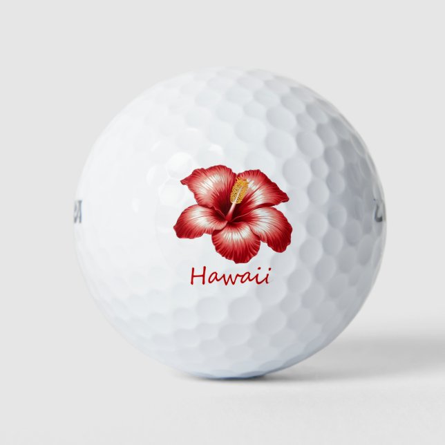 Balles De Golf hibiscus d'Orange (Devant)