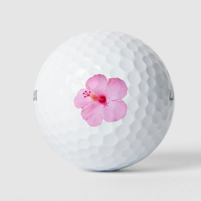 Balles De Golf Hibiscus rose Fleur tropicale (Devant)