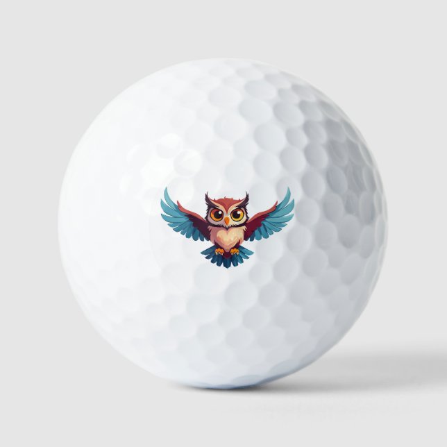 Balles De Golf hibou aux grands yeux (Recto)
