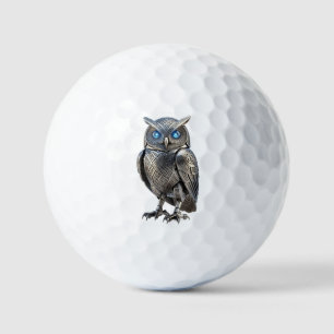Balles De Golf Hibou mécanique celtique argent Steampunk