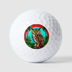 Balles De Golf Hibou perché sur un rocher