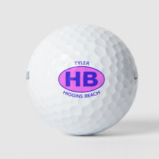 Balles De Golf Higgins Beach Oval Bleu rose Personnalisé