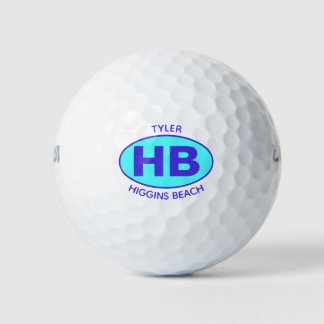Balles De Golf Higgins Beach Oval Blue Aqua Personnalisé