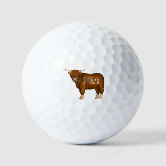 Balles De Golf Highland cow (Recto)