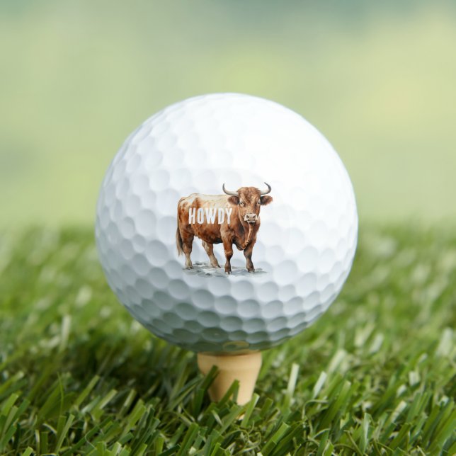 Balles De Golf Highland Cow Howdy (T-shirt Insitu)