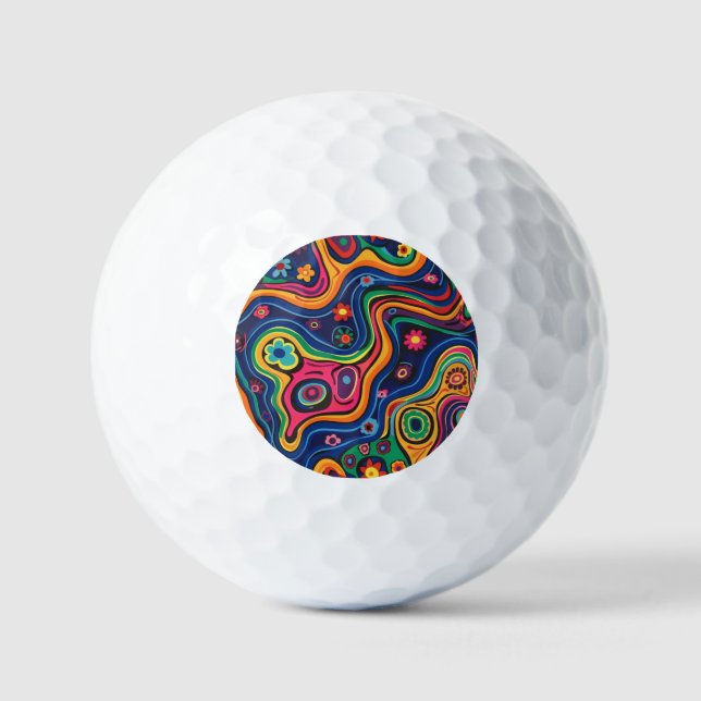 Balles De Golf Hippie Golf Balls (Recto)