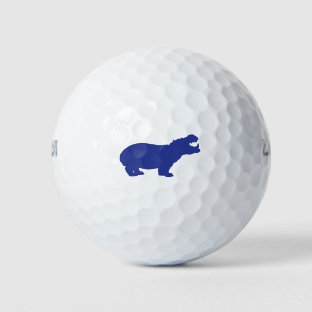 Balles De Golf Hippo bleu (Devant)
