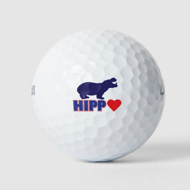 Balles De Golf HIPPO-LOVE-Heart (Devant)