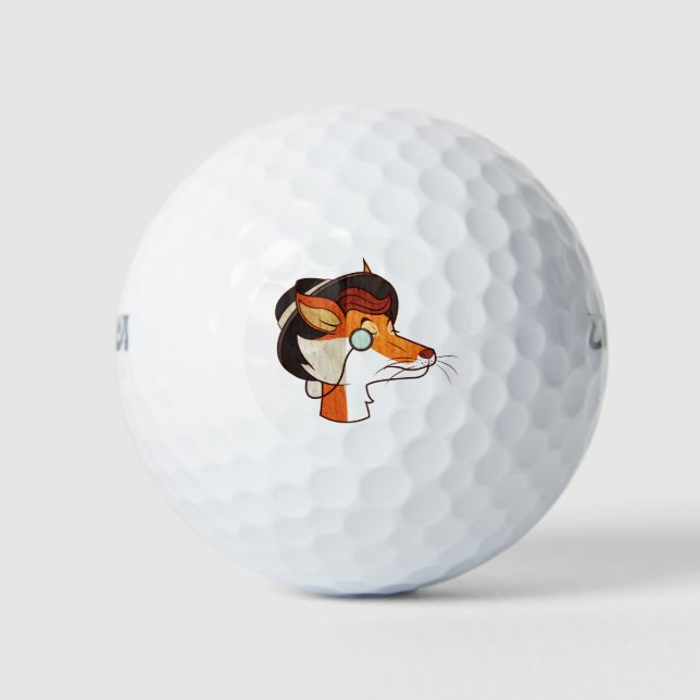 Balles De Golf Hipster Fox (Devant)