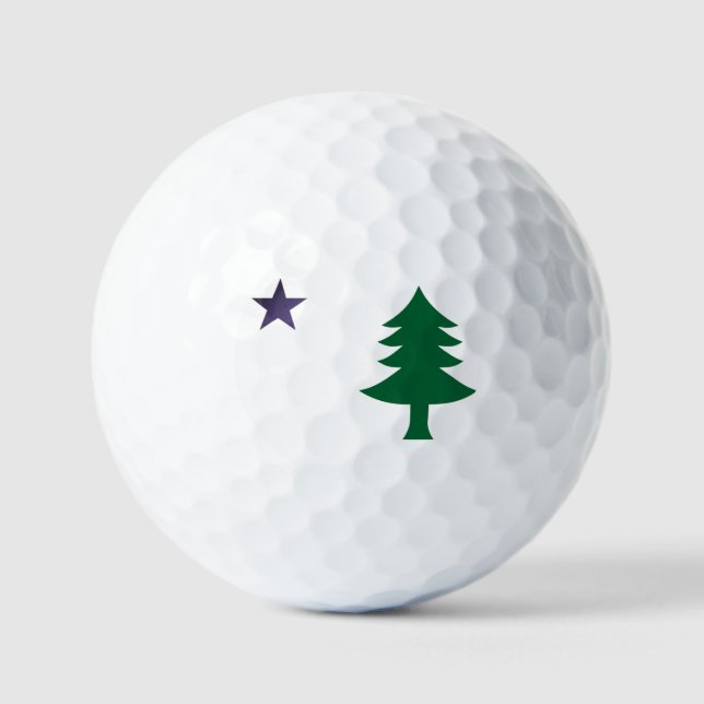 Balles De Golf Historic Pine Tree Flag of Maine (1901–1909)  (Recto)