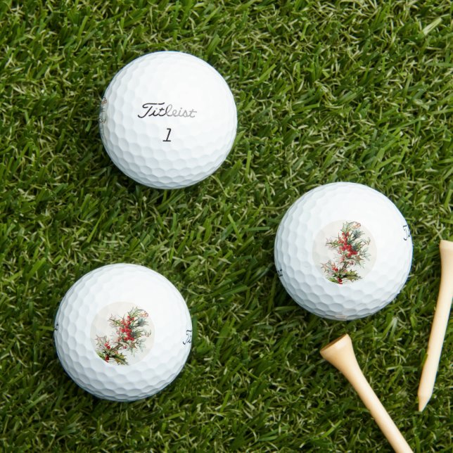 Balles De Golf HollyBerries 003 (Herbe in situ)