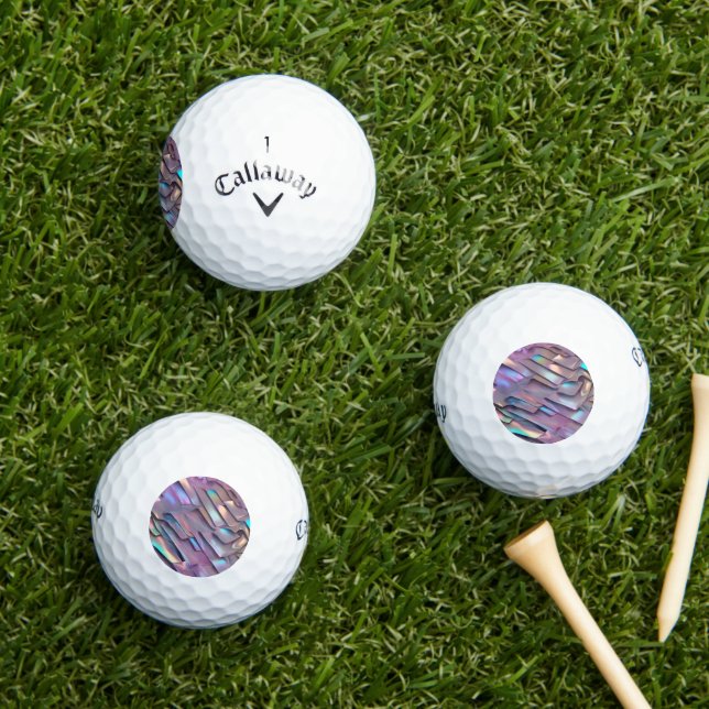 Balles De Golf Holographie abstraite/iridescente futuriste (Herbe in situ)