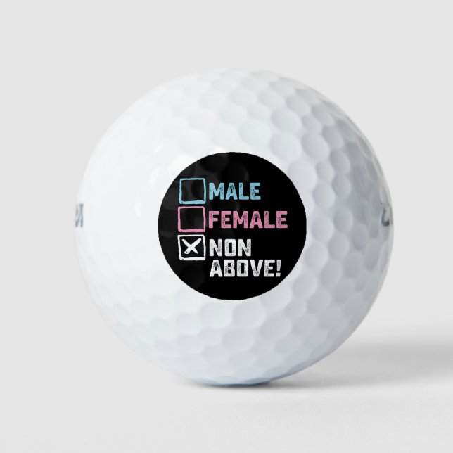 Balles De Golf Homme Female Non Ci-Dessus ! Gays transgenres amus (Devant)