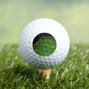 Balles De Golf Huile De Table De Huitième Ball Avec Boules Et Coe