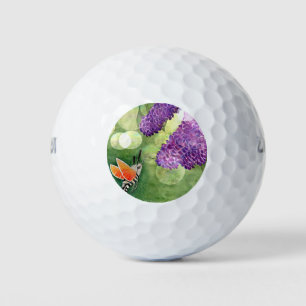 Balles De Golf Hummingbird Hawk Moth and Lilacs