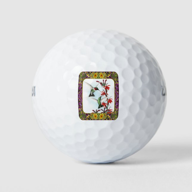Balles De Golf Hummingbirds and Flowers #5 (Devant)