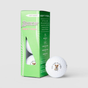 Balles De Golf Humour Adorable Corgi 'Trop Mignon pour Enrhumer' 