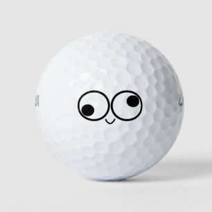 Balles De Golf Humour amusant au visage idiot