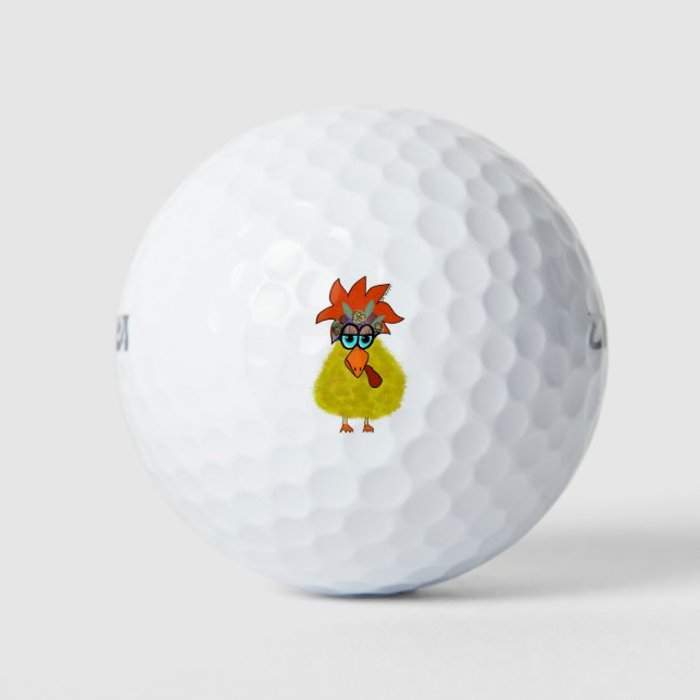 Balles De Golf Humour de poulet (Devant)