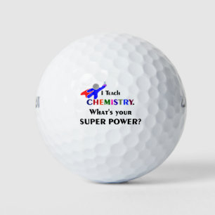 Balles De Golf Humour enseignant en chimie