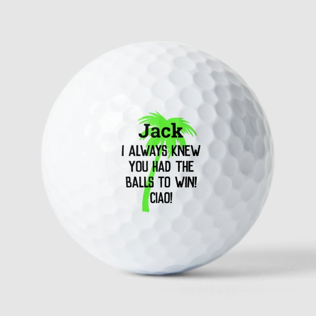 Balles De Golf Humour fun personnalisé Golf Balls (Recto)
