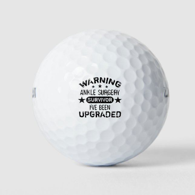 Balles De Golf Humour sur la chirurgie de la cheville améliorée (Devant)