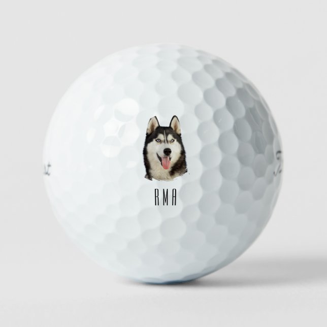 Balles De Golf Husky sibérien (Recto)