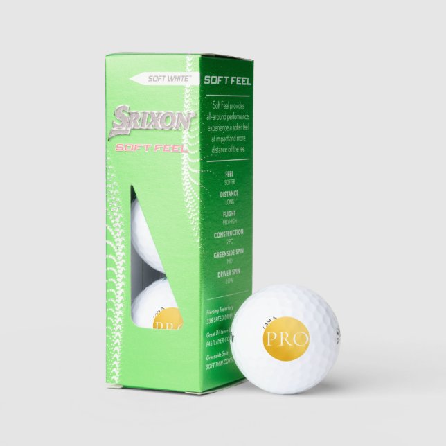 Balles De Golf I AM A PRO | Custom Golden Golf Ball  (Conditionnement)