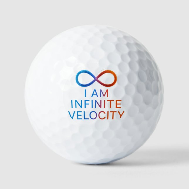 Balles De Golf I AM Infinite Velocity – Quantum Energy Design (Recto)