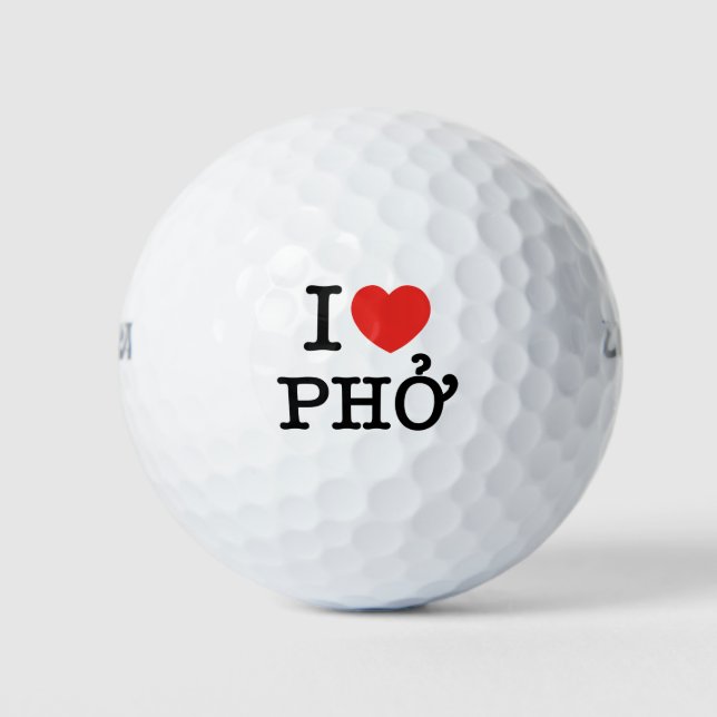 Balles De Golf I Heart (Amour) Pho (Devant)